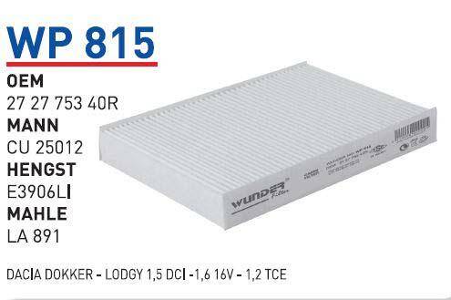 272775340R Dacia Lody Klima Filitresi Wunder - 1