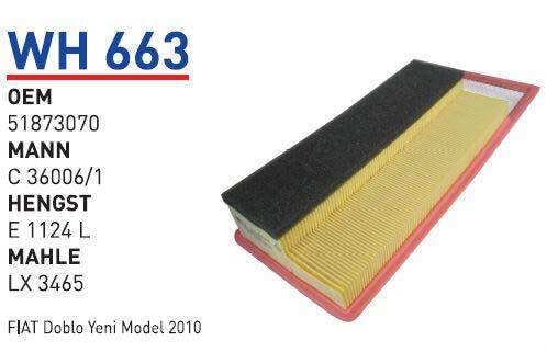 51873070 Fıat Doblo 1,3 Tjd-Punto 1,3 Jtd 10+Hava Filitresi Wunder - 2