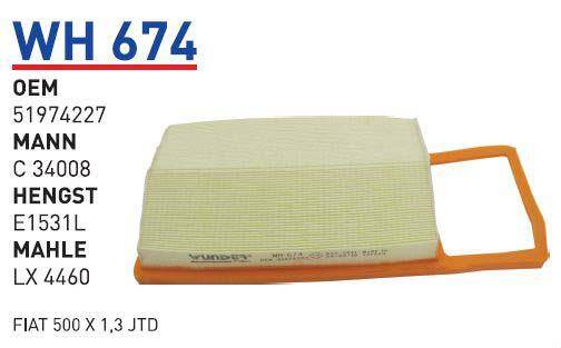 51974227 Fiat 500 X 1.3 Jtd Hava Filitresi Wunder - 1
