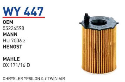 55224598 Fiat 500 Ml Yağ Filtresi Wunder - WUNDER
