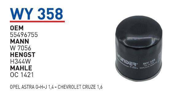 55496755 Astra K Benzinli Yağ Filtresi Wunder - 1