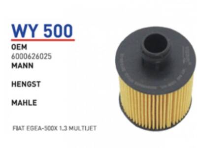 6000626025 Fiat Egea Yağ Filtresi Tırnaklı Wunder - WUNDER