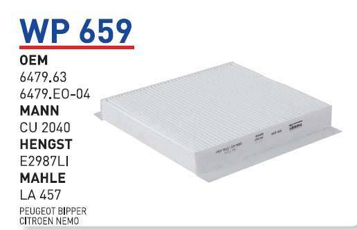 6479.62 Fıat Linea Cıtroen Nemo Peugeot Klima Filitresi Wunder - 2