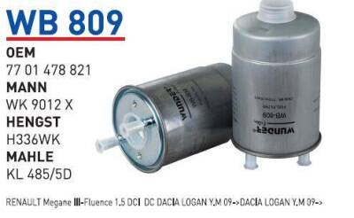 7701478821 Renault Megane Iıı Fluence Mazot Filitresi Wunder - WUNDER