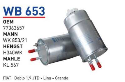 77363657 Fiat Linea Doblo 1.9 Mazot Filtresi Wunder - 2