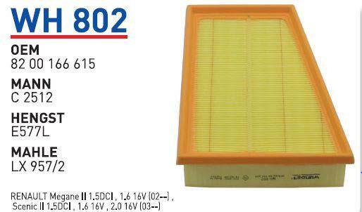 8200166615 Renault Megane Iı Hava Filitresi Wunder - 1