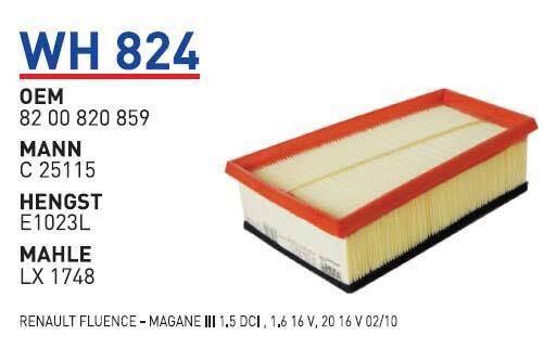 8200820859 Renault Fluence Hava Filitresi Wunder - 1