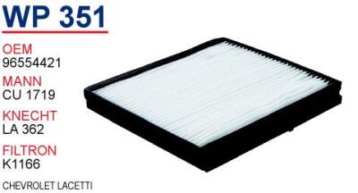 96554378 Chevrolet Lacetti Klima Filitresi Wunder - WUNDER