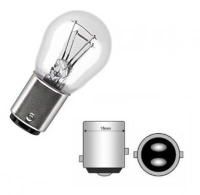 Ampül 1016 Çift Duy Şaşı Tırnak 12 V 21/5W 1077 Tane - İTHAL