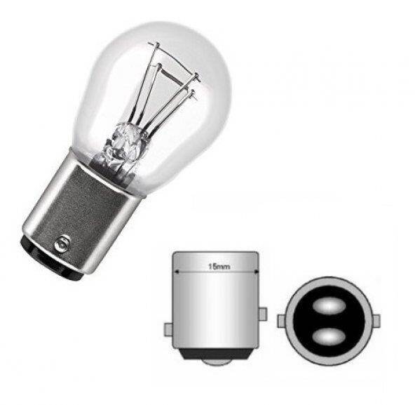 Ampül 1016 Çift Duy Şaşı Tırnak 12 V 21/5W 1077 Tane - 1