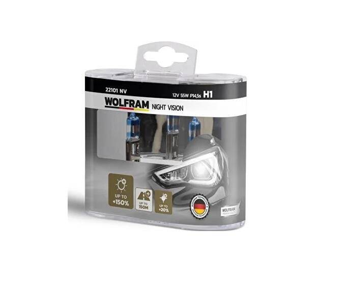 Ampul H1 12V 55W Px26D %150 Güçlü %20 Beyaz Işık Wolfram Set - 1