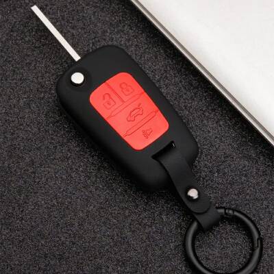 Anahtar Kılıfı Kabı Lüx Deri Anahtarlıkiçinde Ful Set Opel Chevrolet Mavi - 3