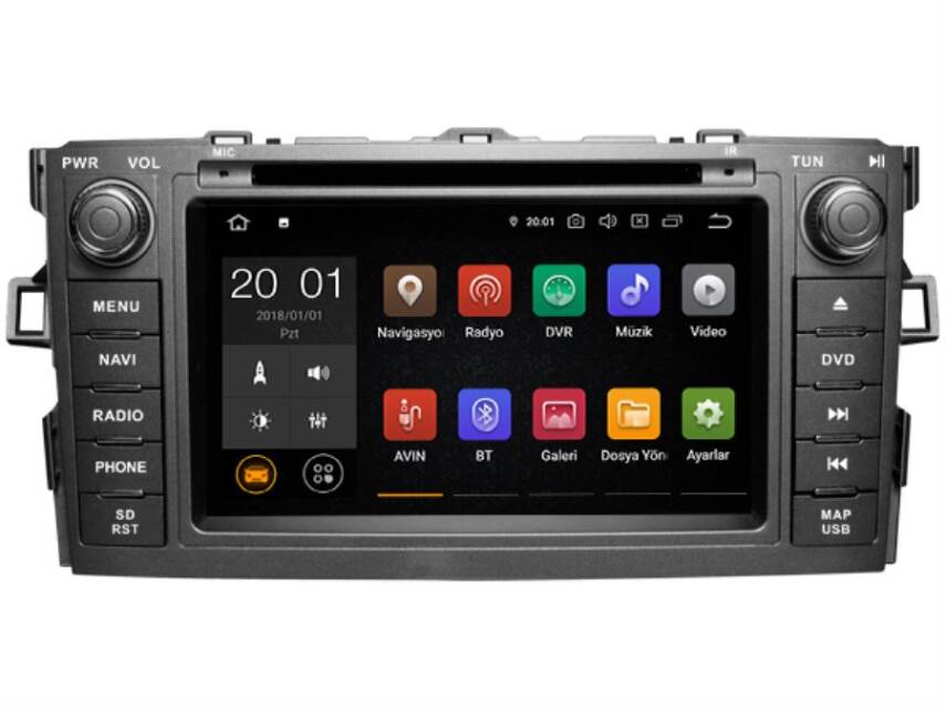 Android 10.0 Mtk 8227 2+16G Toyota Auris 2007-2012 Multimedya Navimex - 1