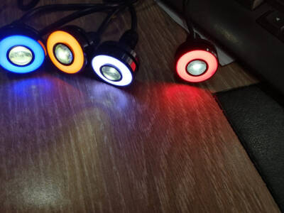 Angel Halkalı Kartal Gözü Ayna Altı Çift Devre Led Takım 1 Çift - 5