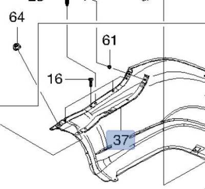Arka Tampon Braketi Sol Aveo Sedan 06-11 - İTHAL