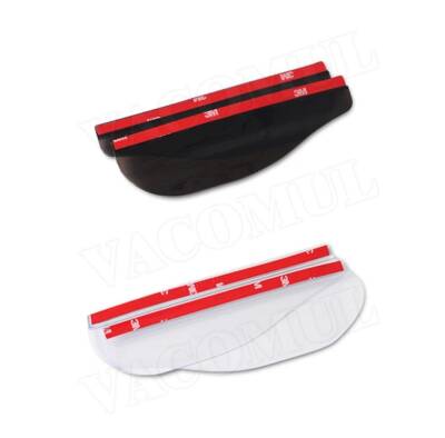 Ayna Şapkası Yağmurluk Dikiz Aynası Takım Siyah - 4