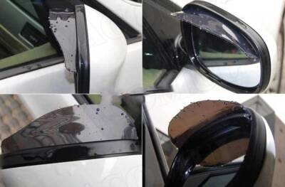 Ayna Şapkası Yağmurluk Dikiz Aynası Takım Siyah - 13