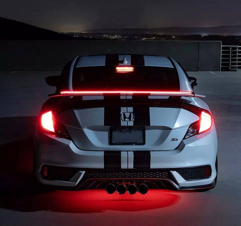 Bagaj Üstü Spoiler Neon Led Işıklı Flexi Karbon - 5