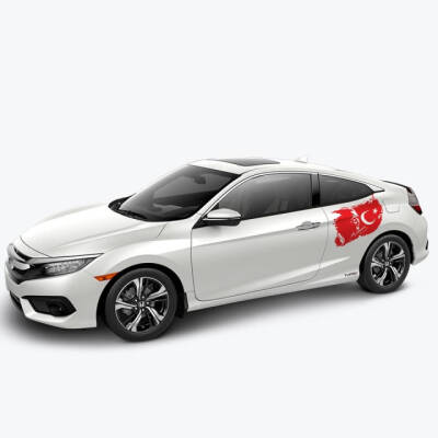 Çamurluk Türk Bayrağı Sticker - UMT AUTO PARTS