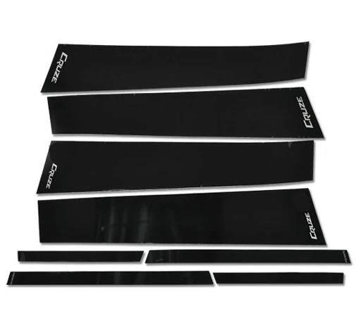Cruze Kapı Direk Kaplaması Metal Yeni 8 Parça Titanyum Parlak Siyah - 2