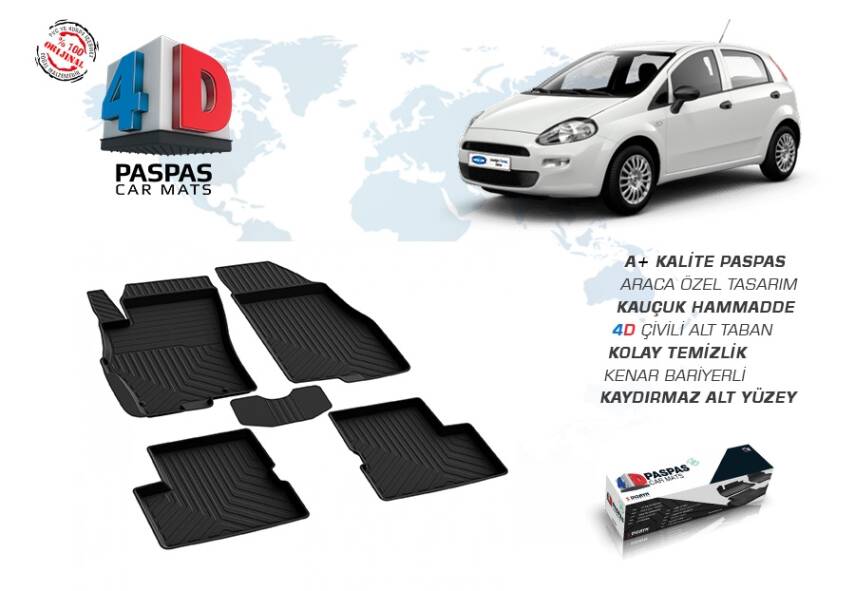 Grande Punto 4D Havuzlu Paspas Omsa - 1