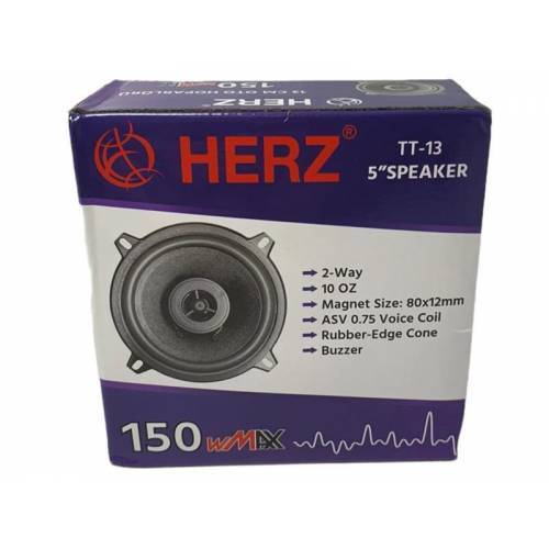 Herz Tt-13 150W 13 Cm Çift Yollu Tweeterlı Tekli Oto Hoparlör - 1