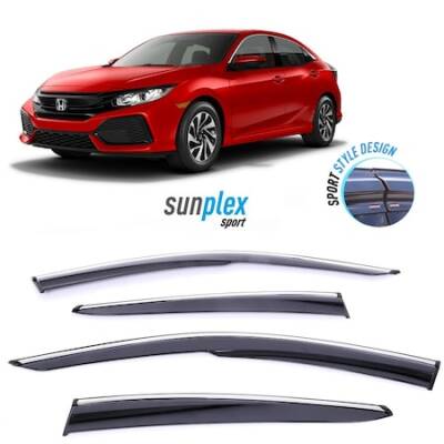 Honda Civic 2016-2019 Cam Rüzgarlığı Kromlu Sunplex - SUNPLEX
