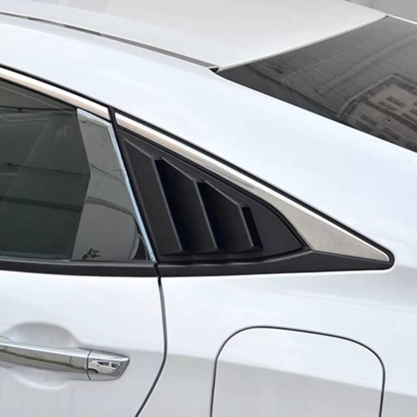 Honda Civic Fc5 Arka Kelebek Cam Rüzgarlığı Mat Siyah - 4