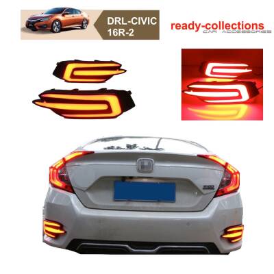 Honda Civic Fc5 E Dizayn Arka Sis Tampon 2 Li Takım - 3