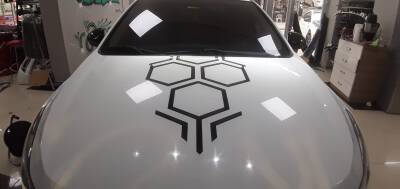 Kaput Üzeri Bal Peteği Sticker - 4