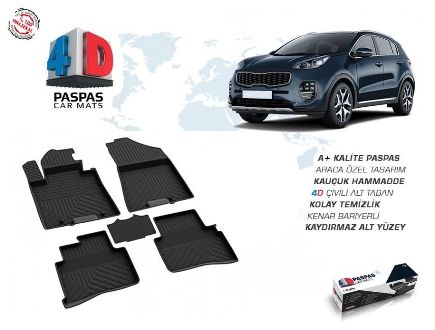 Kia Sportage 2016 Sonrası 4D Havuzlu Paspas Omsa - 1
