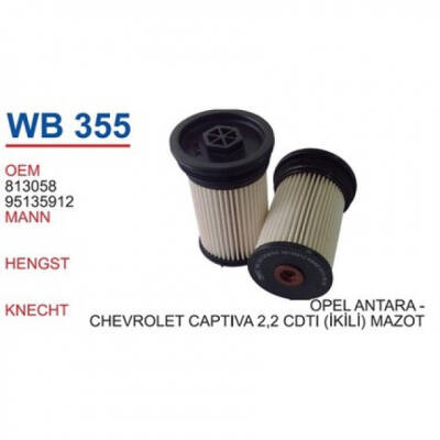 Mazot Filtresi 2Li Tip C140 Captiva Uzun - WUNDER