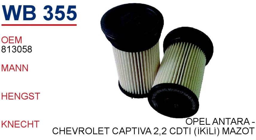 Mazot Filtresi 2Li Tip C140 Captiva Uzun - 2