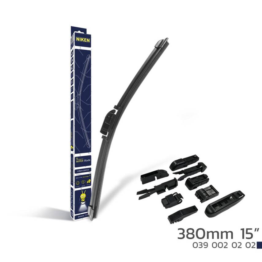 Niken 380 mm 9 Aparatlı Banana Tip Silecek - 1