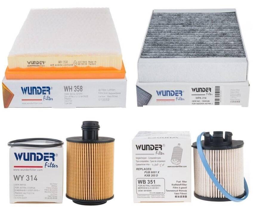 Opel Astra J 1.3 Dizel Periyodik Bakım Filtre Seti - 1