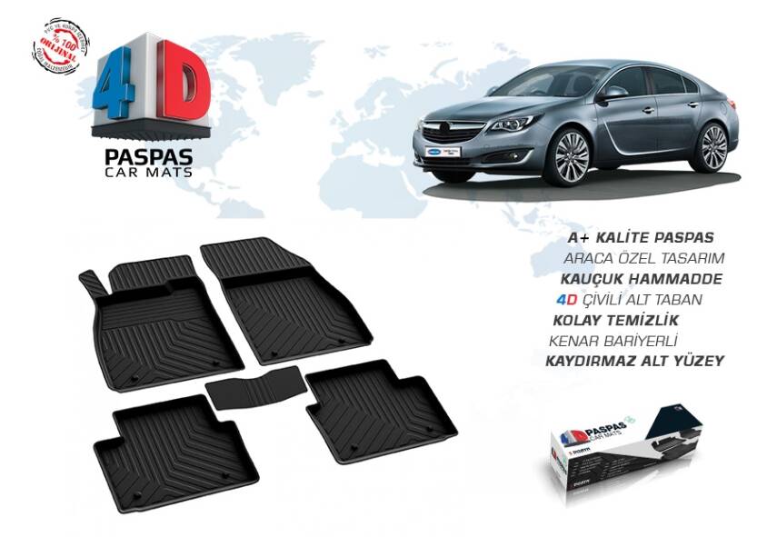 Opel İnsignia 2008-2016 4D Havuzlu Paspas Omsa - 1