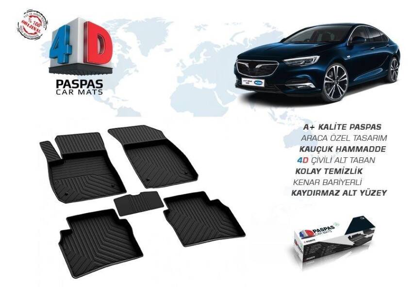 Opel İnsignia 2017 Sonrası 4D Havuzlu Paspas Omsa - 2