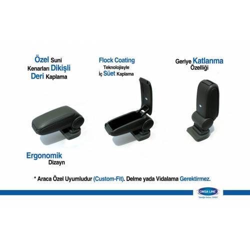 Peugeot 208 Siyah Kol Dayama Omsa - 1