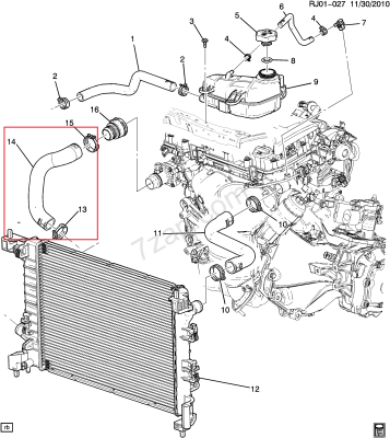 Radyatör Hortumu Üst T300 Aveo 1.2 1.4 Gm Orjinal - GM