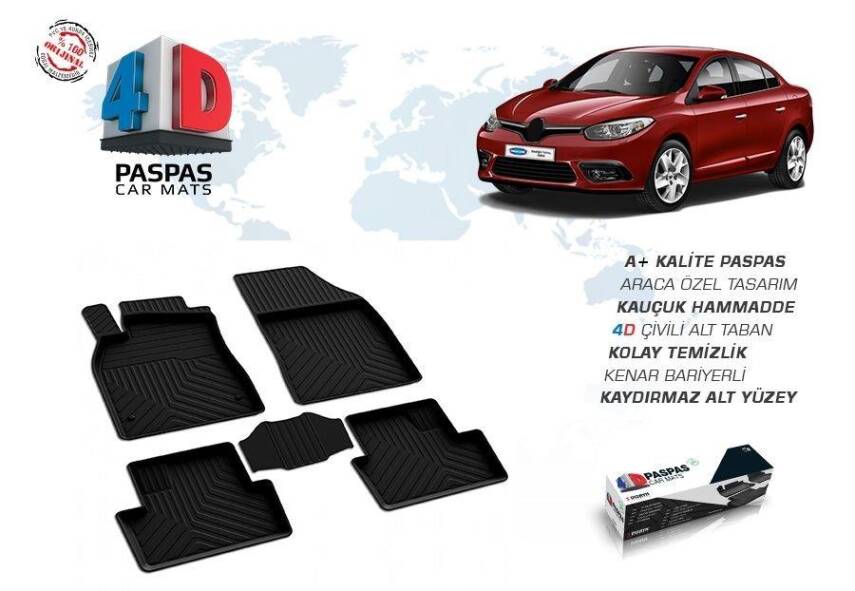 Renault Fluence 4D Paspas Siyah Omsa 2009- - 1