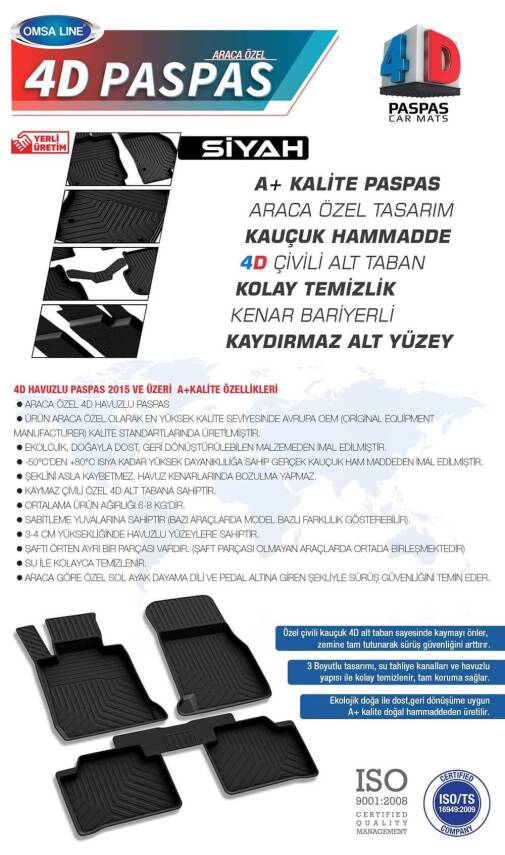 Renault Fluence 4D Paspas Siyah Omsa 2009- - 3