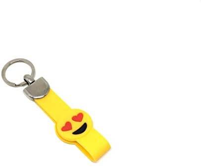 Silikon Anahtarlık Elastik Kalp Göz Emoji - 1
