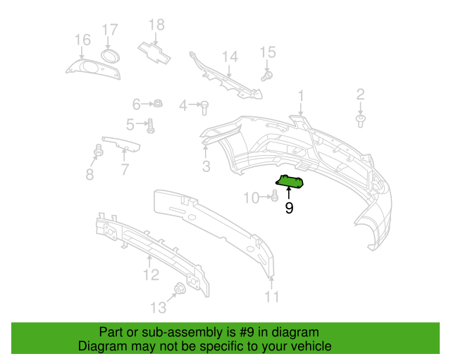 Tampon Bakaliti Sis Far Alt Ön Sol Aveo 2009-2011 - 1