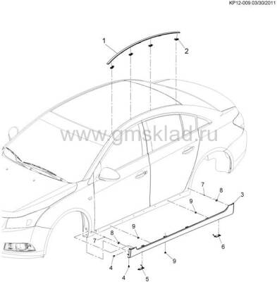 Tavan Klips Cruze Gm - 2