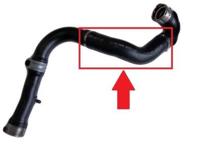 Turbo Borusu Giriş Sol Akü Taraf Ara Parça 2.0Cruze İthal 95275281 - İTHAL