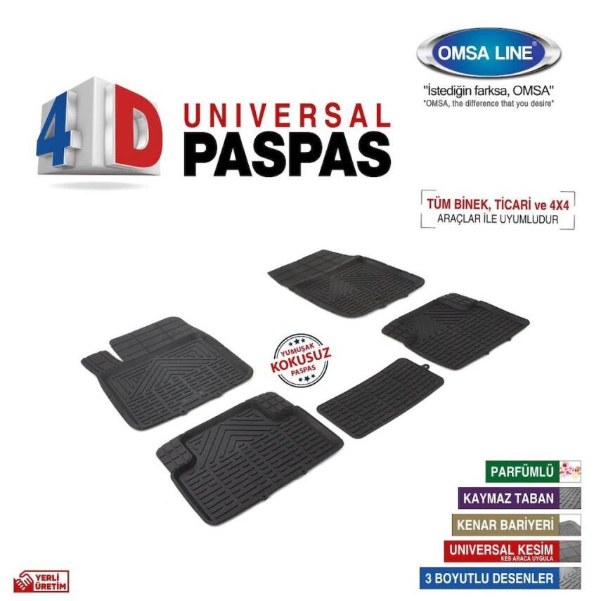 Universal D 4D Havuzlu Paspas Omsa - 1